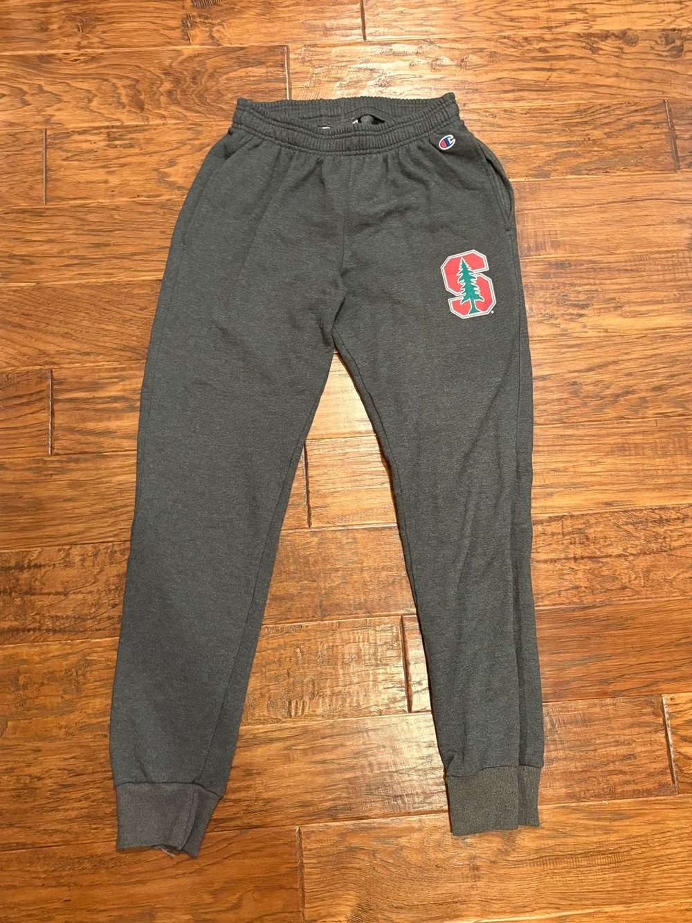 Champion Kids Dark Gray Stanford Logo Jogger Sweatpants